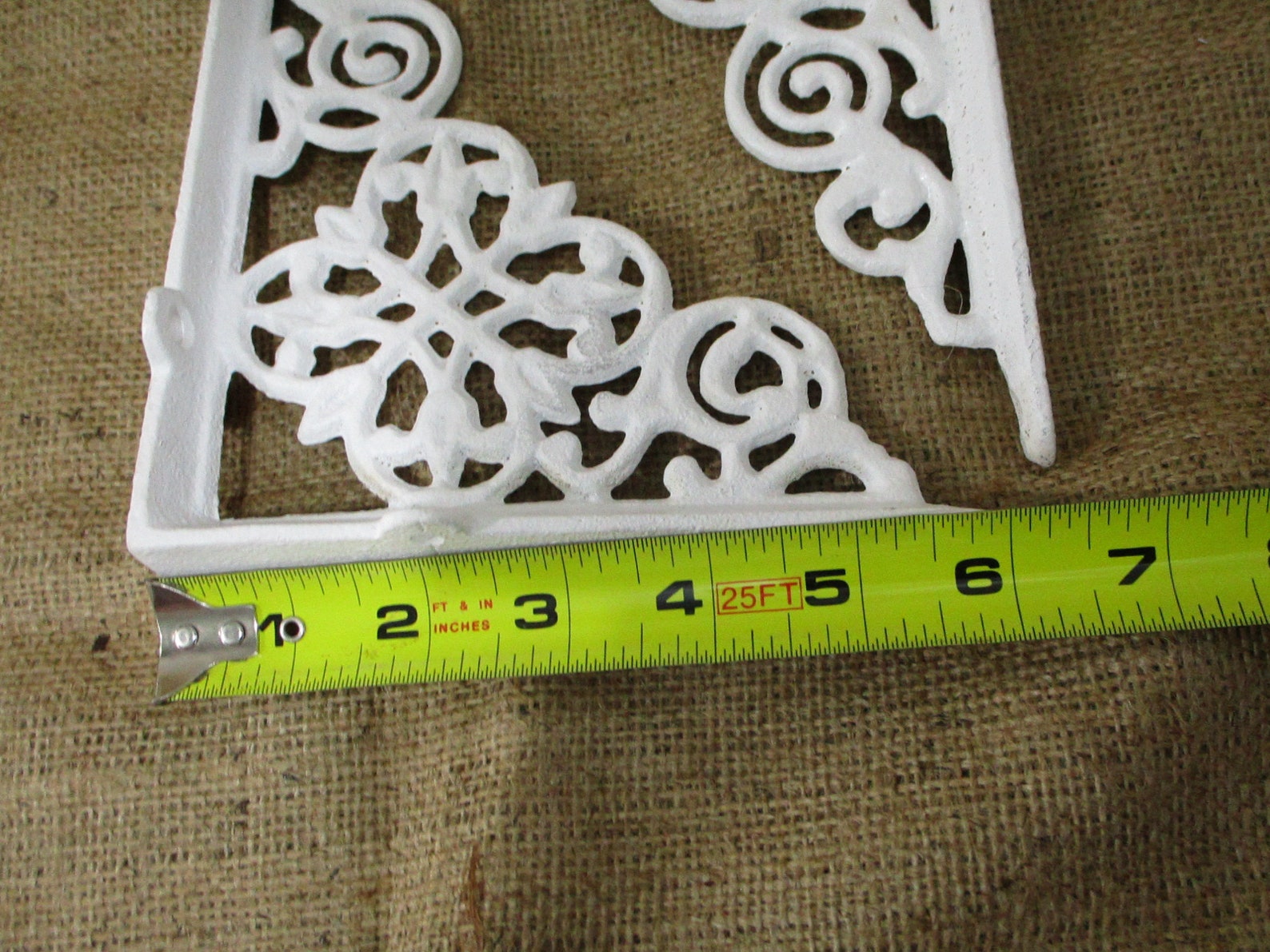 6 White Cast Iron Shelf Brackets Corbels Braces Bookshelf Etsy