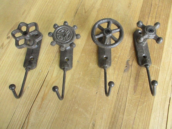Rustic Cast Iron Water Faucet Wall Hook Spigot Towel Rack Bathroom Holder Decor Rustic Cast Iron Water Faucet Wall Hook Spigot Towel Rack Bathroom Holder Decor