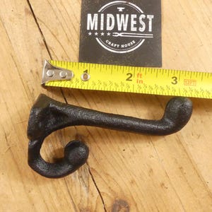 20 Black Cast Iron Coat Hooks – Rustic Schoolhouse Wall Hooks – Farmhouse Entryway Hardware – Vintage Looking Hook Set of 20 image 7
