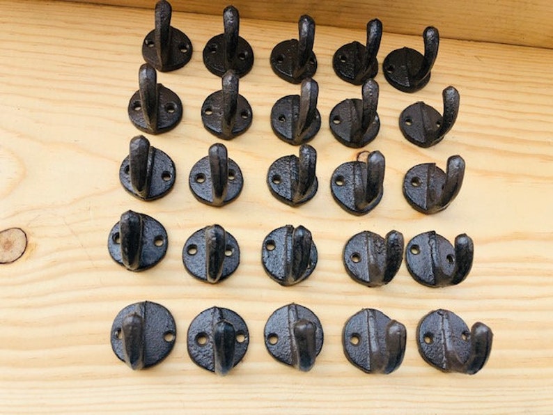 25 Cast Iron Small Key Hooks Dog Leash Hooks Craft Hook Peg Etsy
