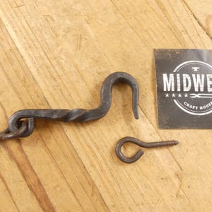 HOOK AND EYE Latch For Doors Windows Locks Twisted Latches, Screen Door, Window, Decorative - By Midwest Craft House