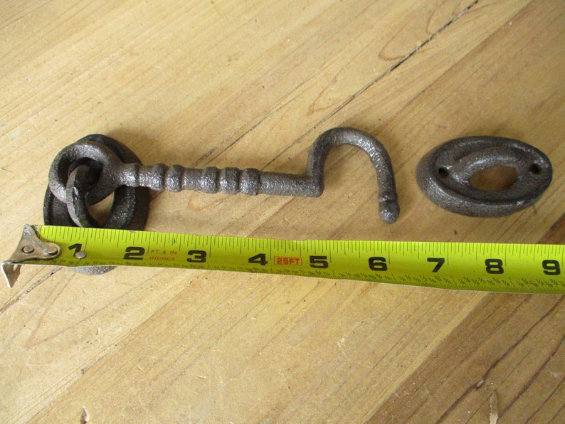 12 CAST IRON HOOK and Eye Latches Locks Door Lock Barn Door Etsy