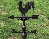 LARGE Cast Iron ROOSTER CHICKEN Weathervane Weather Vane Fence Mount Garden Decoration Decor Farm Ranch Chicken Coop Outdoor Barn Shed