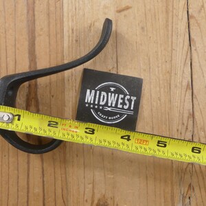 12 ganchos de hierro fundido negros de estilo escolar, gancho para sombreros, perchero, estilo primitivo, para vestíbulo - de Midwest Craft House imagen 7