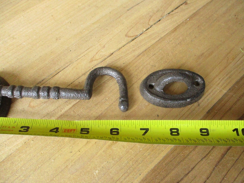 12 CAST IRON HOOK and Eye Latches Locks Door Lock Barn Door Etsy