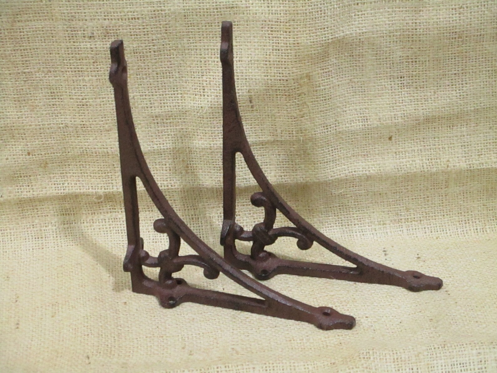 4 Antique Style Shelf Brackets Cast Iron Corbel Braces 7 Etsy