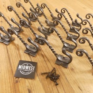 20 Iron Coat Hooks Edwardian Antique Vintage Look Hook Hall Tree Restoration Victorian Farm - By Midwest Craft House