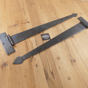 2 HUGE TEE HINGES, Extra Large T Hinge, 24" Long, Gate, Barn, Rustic, T, Hardware, Door Hinges - By Midwest Craft House