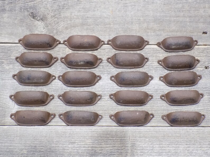 25 hierro fundido marrón 3 adornado tira de cubo de | Etsy