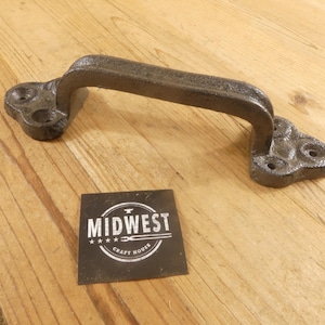 Large Cast Iron Barn Door Handle: Rustic Farmhouse Drawer Pull
