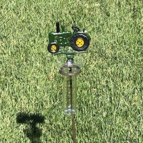 Tractor Rain Gauge Etsy