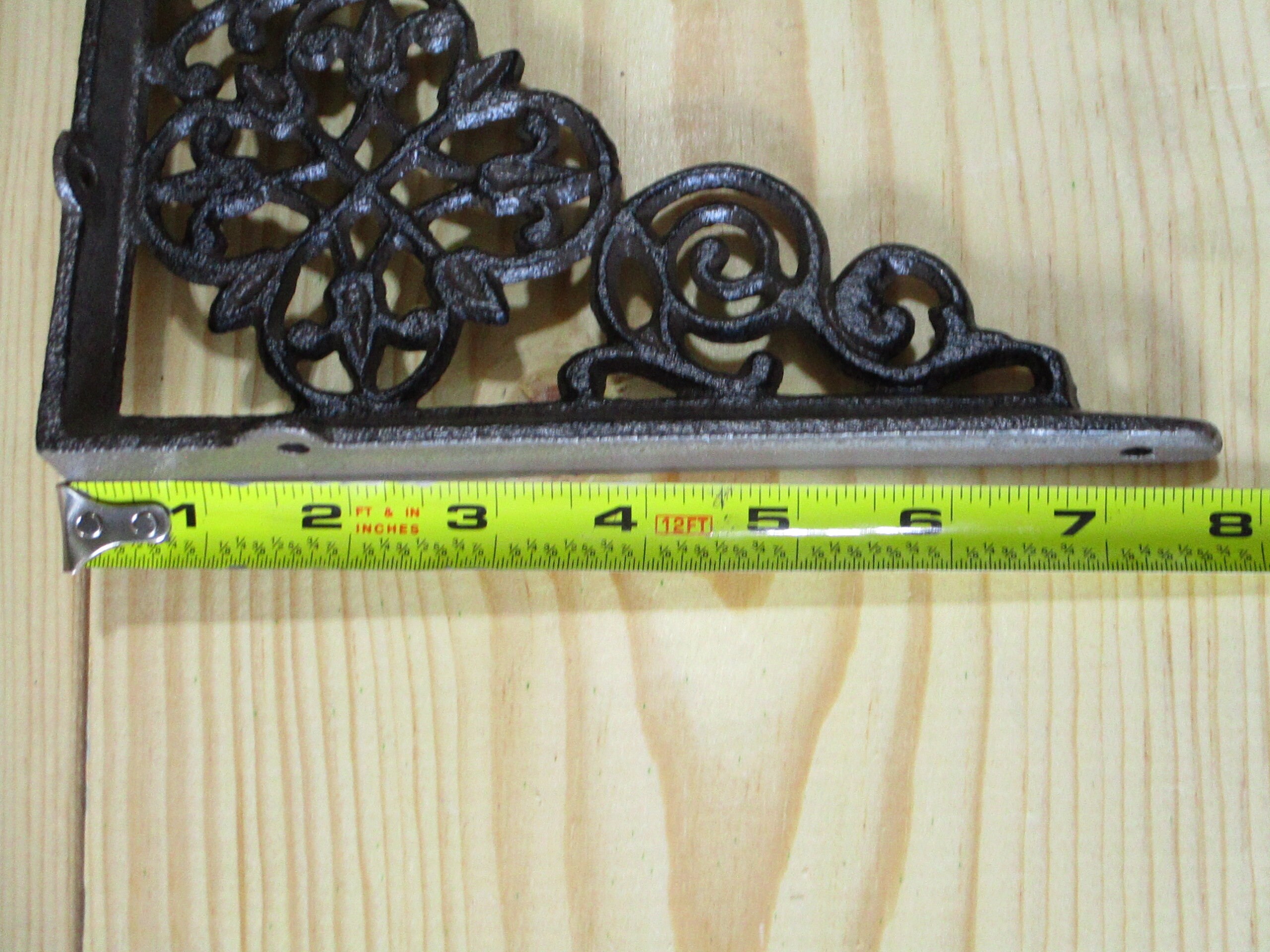 4 Rustic Cast Iron Shelf Brackets Corbels Braces Etsy