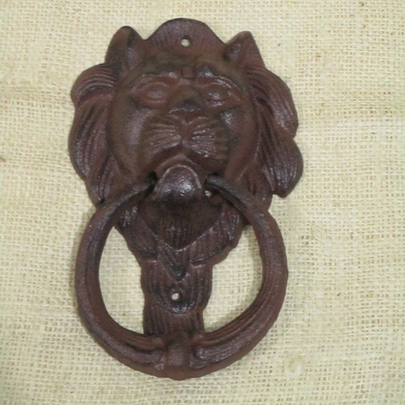 Cast Iron Antique Vintage Style Lion's Head Door Knocker Rustic Lion Home Decor Cast Iron Antique Vintage Style Lion's Head Door Knocker Rustic Lion Home Decor