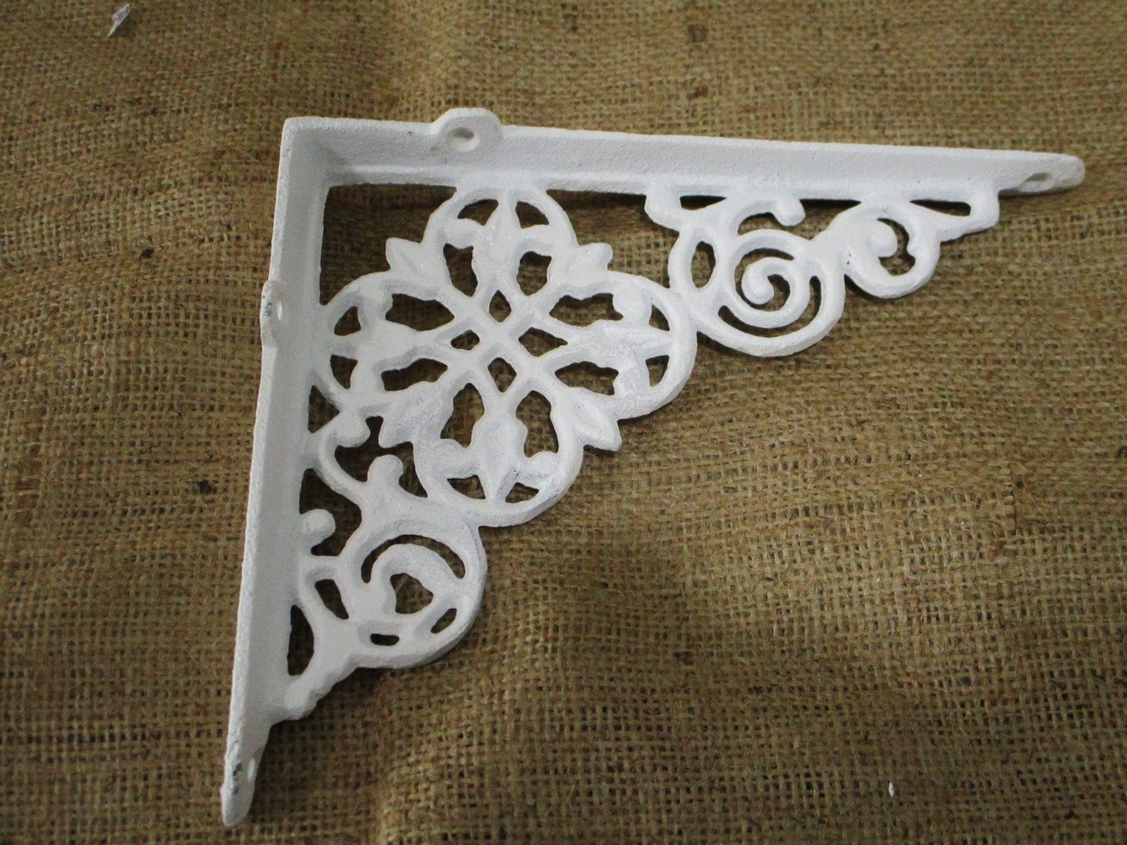 6 White Cast Iron Shelf Brackets Corbels Braces Bookshelf Etsy