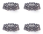 4 Rustic Cast Iron Soap Dishes, Victorian. Filigree Dish, Bathroom Decor, Coin Dish