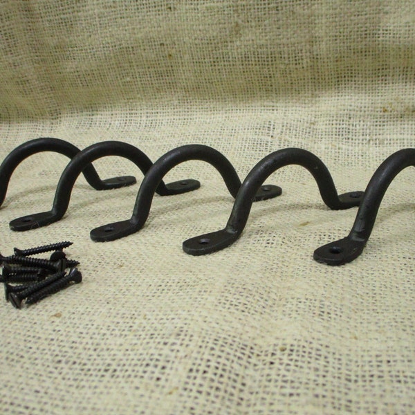 HAND FORGED IRON BLACKSMITH KITCHEN CABINET DRAWER DOOR PULL - Foto 10
