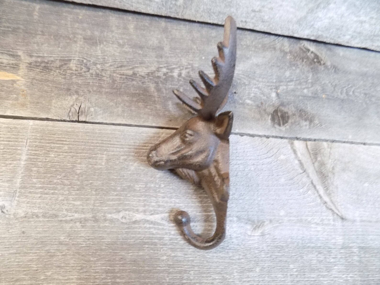 4 Rustic Elk Moose Deer Head Hooks Cast Iron Coat Hook Rack Etsy