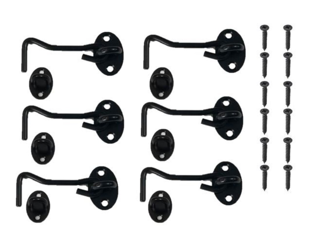 6 Hook and Eye Lock and Latches Stainless Steel Locks Etsy