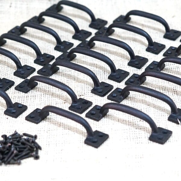 ron Drawer Pulls, Hand Forged Cabnet Pull Handles, Farmhouse Ktchen