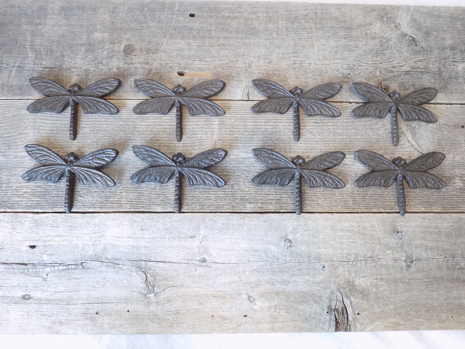 4 Cast Iron DRAGONFLIES DRAGONFLY Decor Kitchen Bathroom Etsy