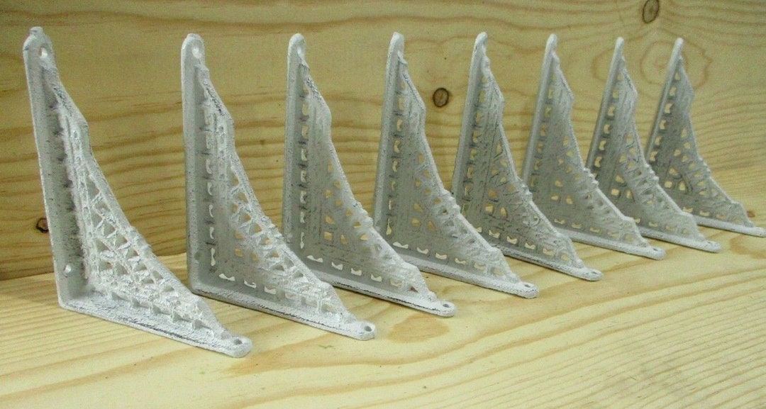 8 Antique Style Corbels, Shelf Brackets, Small Bookshelf Braces, 5x 4