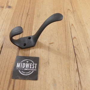 12 ganchos de hierro fundido negros de estilo escolar, gancho para sombreros, perchero, estilo primitivo, para vestíbulo - de Midwest Craft House imagen 5