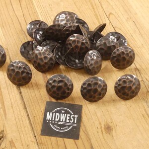 10 Oil Rubbed Bronze Decorative Clavos Nail Heads 1.5 Inch Rustic Furniture Tacks