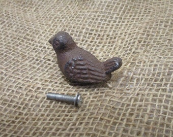 Small Cast Iron Bird Knobs, Dresser Handles, Drawer Pulls, Cupboard Handles, Bin Pulls