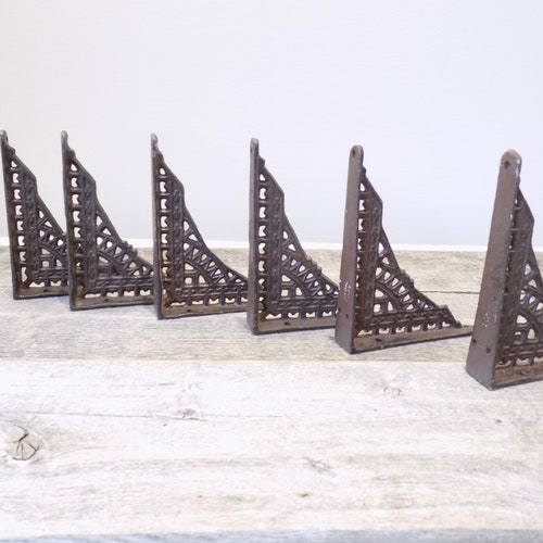 Wall Shelf Bracket - Vine & Leaf - Verdigris Cast Iron - 8.375" Deep - View #10
