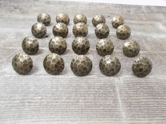 20 Clavos Decorative Nail Heads Rustic Oil Rubbed Worn Brass 1 Etsy