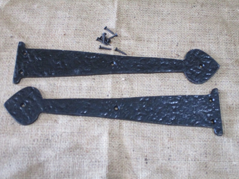 4 IRON DUMMY HINGES Decorative Hinge Black Faux Fake Etsy