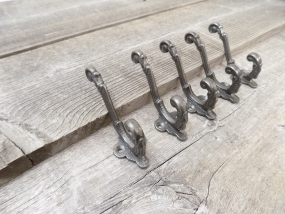 Lot 10 Cast Iron Wall-Mounted Coat Hooks Hat Hook Hall Tree 2 3//4/" Vintage Style