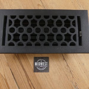 4&quot;x 10&quot; Heavy Solid Iron Floor | Wall Vent Cover | Honeycomb | Register 5 1/2&quot;x 11 1/2&quot; | Adjustable | Antique Look - By Midwest Craft House