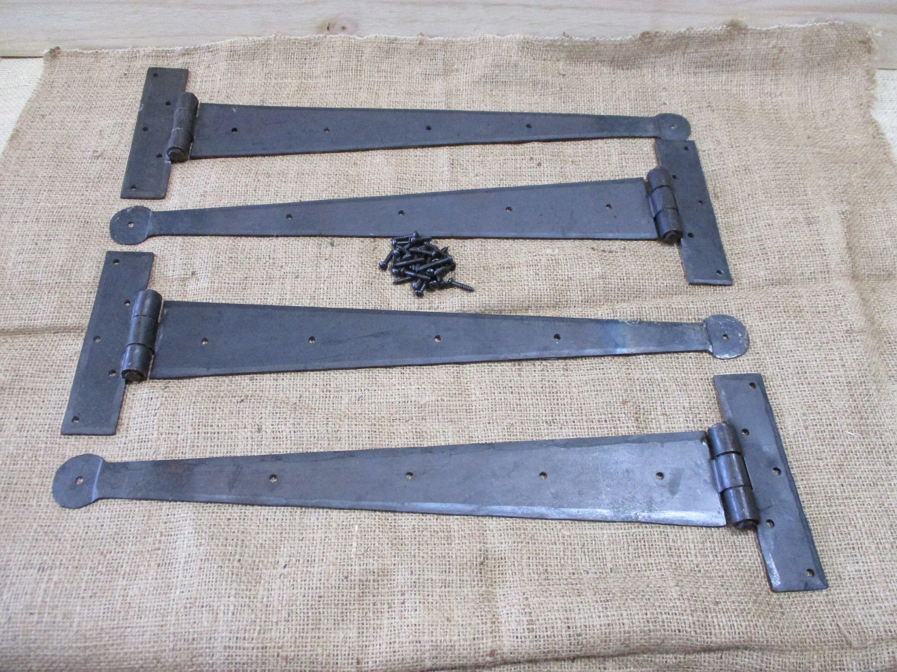 4 HUGE STRAP HINGES Extra Large T Hinge 18 Long Hand Etsy