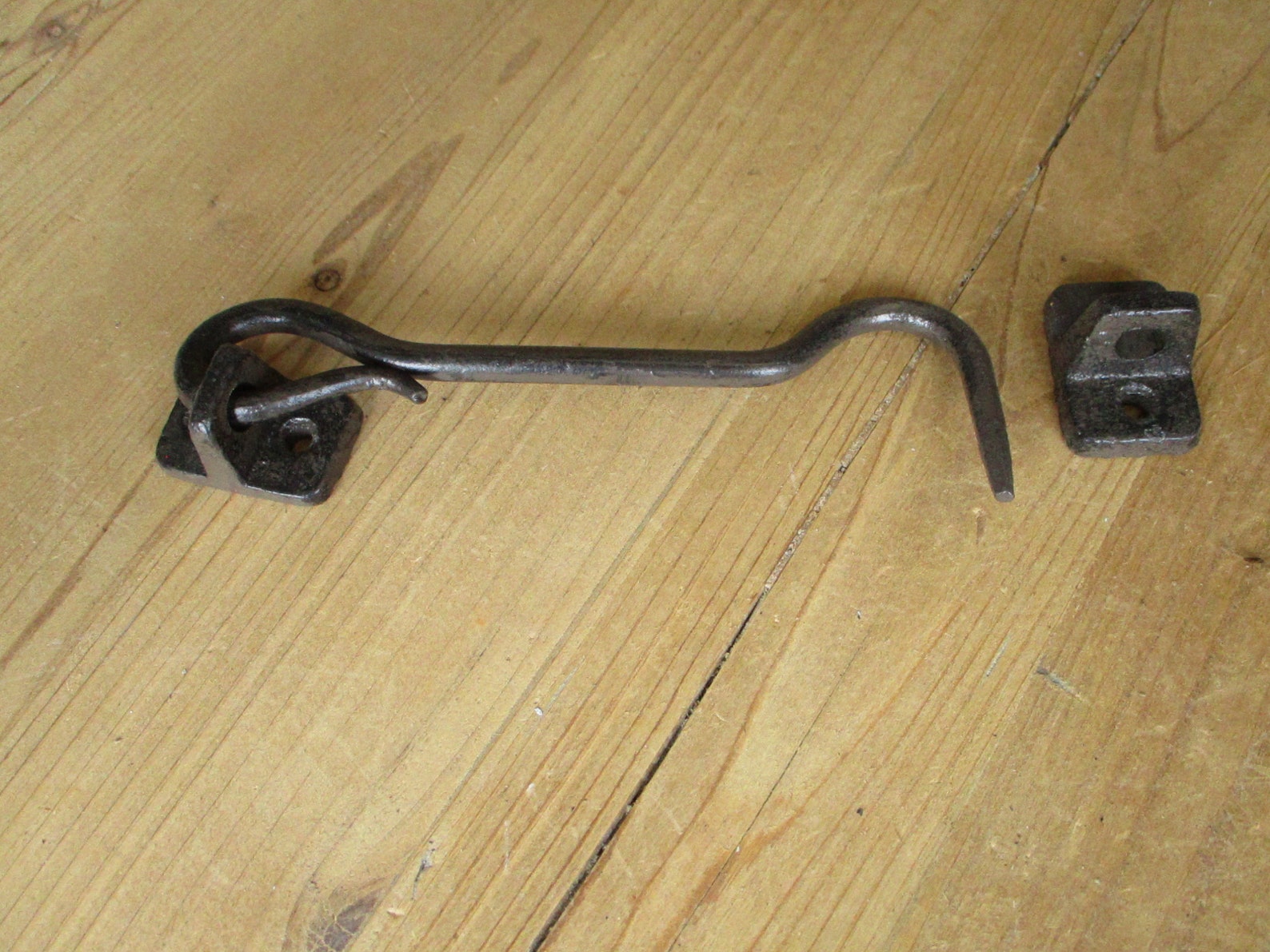 CAST IRON HOOK and Eye Latch Lock Door Lock Barn Door Lock Etsy