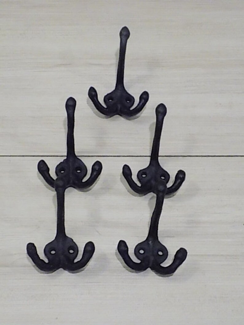 Single ANTIQUE BRASS costumer coat hook hall tree hat rack wall vintage old rust