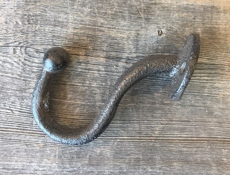 15 Hooks Rustic Cast Iron Entry Way Industrial U-SHAPE Look Towel Bath Coat Hat Bathroom Closet Hall Tree Restoration Tack Dog Leash Cup