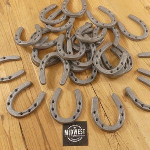 100 Small Cast Iron 3 1/2" X 2 3/4" Horseshoe Metal Horseshoes Good Luck Crafts Pony Horse Shoe - By Midwest Craft House