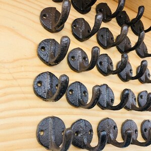 25 Cast Iron Small Key Hooks, Dog Leash Hooks, Craft Hook, Peg Hooks image 2