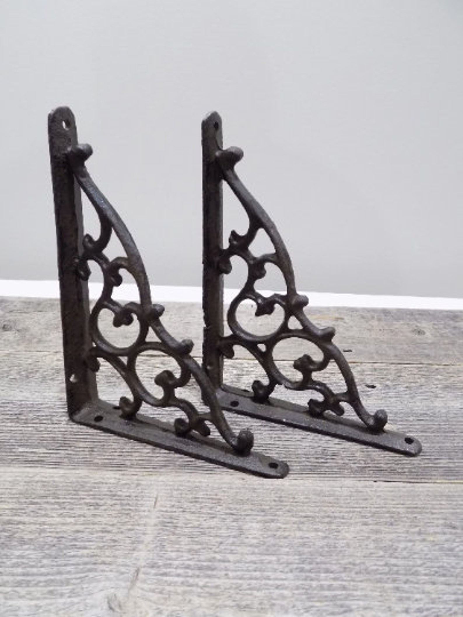 8 CAST IRON BRACKETS Rustic Brackets Corbels Braces Plant - Etsy