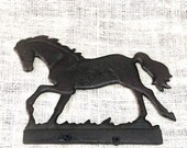 CAST IRON Horse, Weathervane Top, Figure, Statue, Fence Decor, Mountable, Garden Decor, Barn, Farm