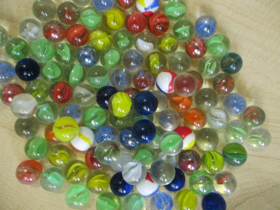 6 Marbles 1st Run Peacock by Mega Vacor 5/8" Free Shipping Discontinued Style 