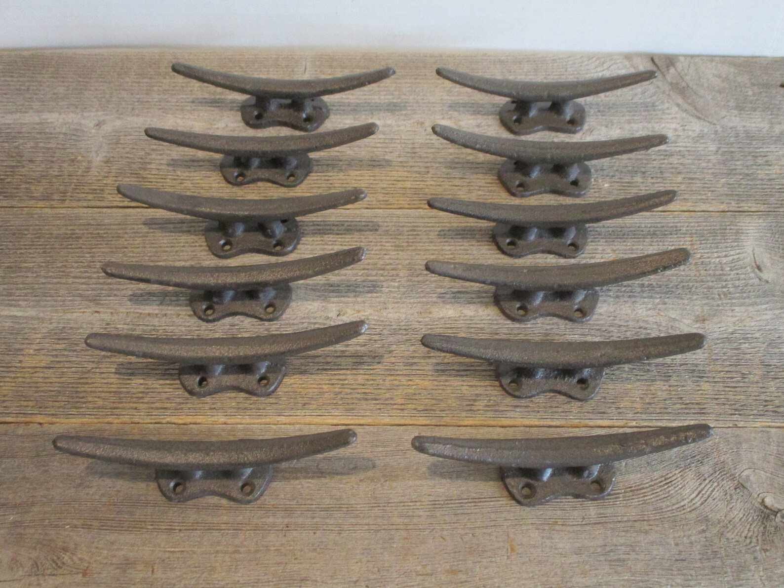 12 Cleat Wall Hooks 5 Drawer Pulls Boat Ties Wall Decor Etsy
