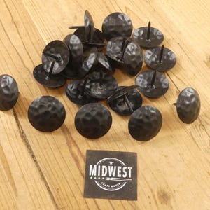 25 Decorative Nails, Clavos, Black, Large 1 1/2&quot;, Tacks Clavo, Door, Barn Door, Furniture, Upholstery, Shutters - By Midwest Craft House