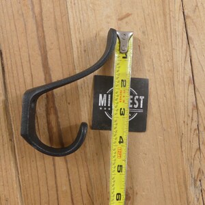 12 ganchos de hierro fundido negros de estilo escolar, gancho para sombreros, perchero, estilo primitivo, para vestíbulo - de Midwest Craft House imagen 6