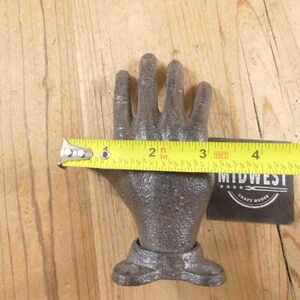 1 Cast Iron Door Handle, Hand, Large Handle, Rustic Brown Color, Large, Door Knob, Large Coat Hook, Farmhouse - By Midwest Craft House imagem 7