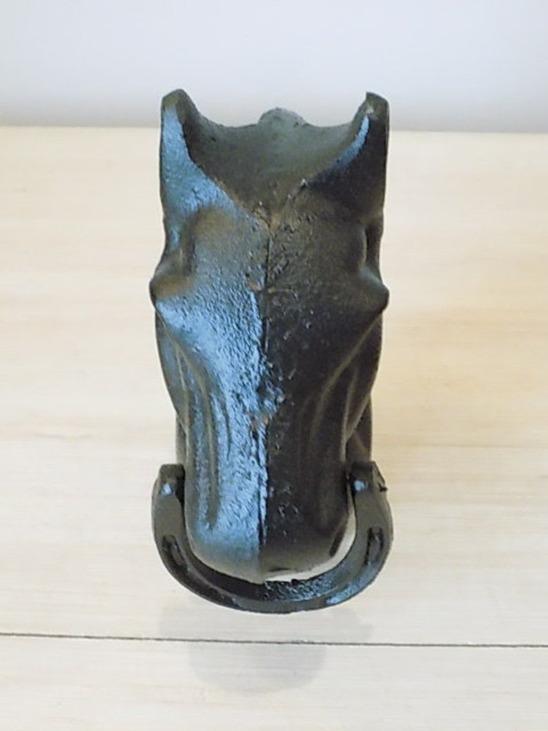 2 Horse Head Hitching Posts Cast Iron Western Yard /& Garden Decor Farm Cowboy Cowgirl Ranch Home