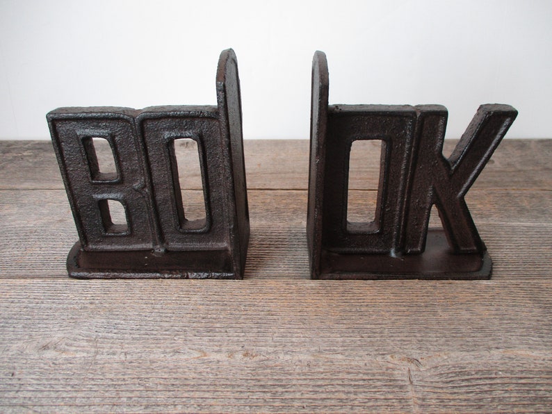 BOOK ENDS BOOKENDS Cast Iron Shelf Mantle Library Office Etsy