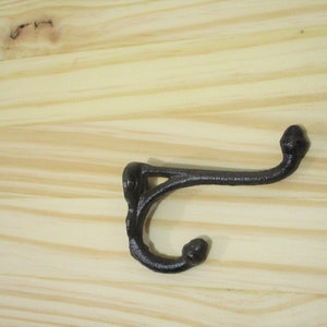 15 COAT HOOKS HAT Towel Bath Bathroom Pots Pans Dog Leash Garage Storage Organization Closet Rustic Cast Iron Entry Way Hall Tree Restore image 4