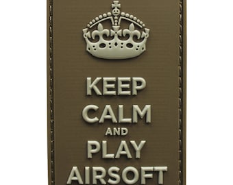 Keep Calm and Play Airsoft PVC Patch